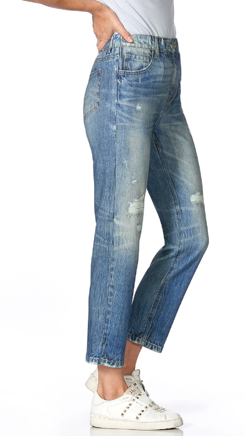 Digital Printed Denim Cropped Pant-Not a Jean