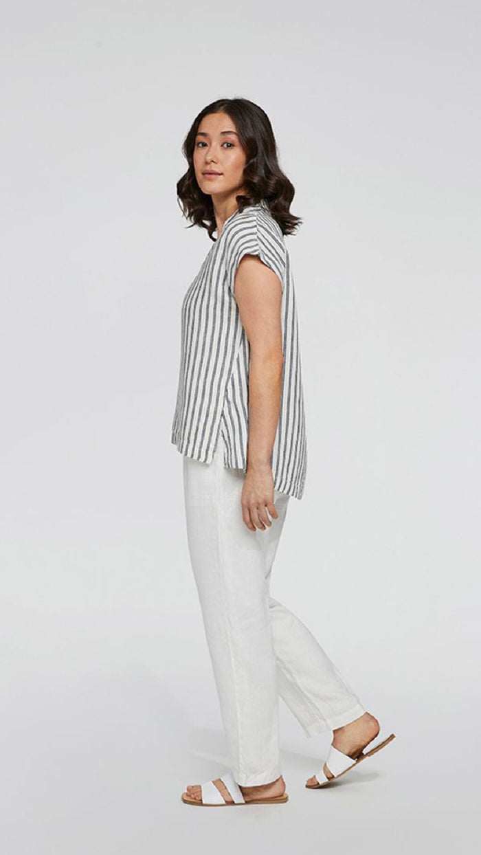 Linen Deep V Top