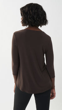 Joseph Ribkoff Top-Mocha